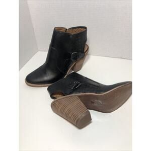 Dolce Vita Black Ankle Boots Exposed Heel Women's Size 9.5 NEW MSRP $140 Leather